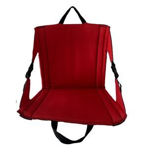 L.L. Bean Soft Rigid LN Portable Packable Camping Sporting Chair Back Pocket Red